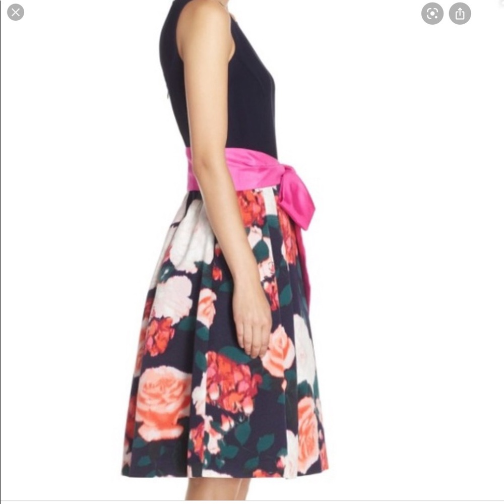 Eliza J Fit and Flare Floral Dress
